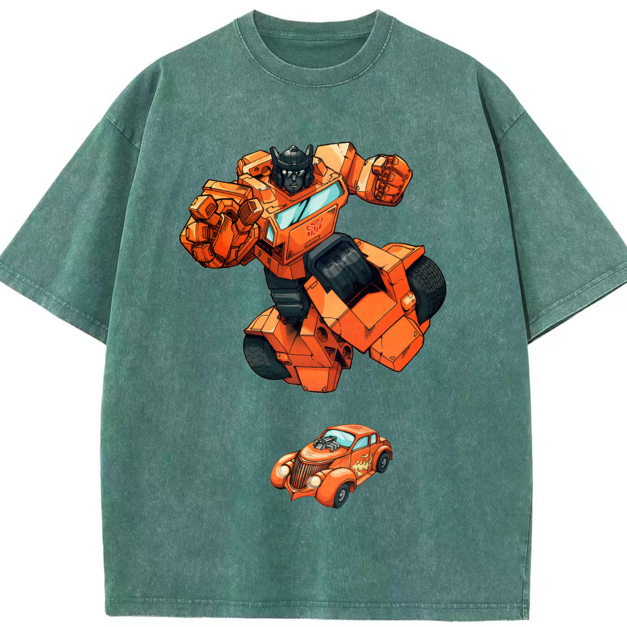 （画像用）  綿100% ヴィンテージ風 半袖Tシャツ（フロントプリント）